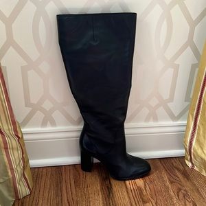 Sam Edelman wide calf black heeled boots.  Never worn!